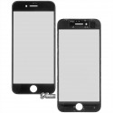 Скло дисплея для iPhone 8, iPhone SE 2020, з рамкою, з OCA-плівкою, чорний колір