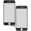 Стекло дисплея для iPhone 8, iPhone SE 2020, с рамкой, черное