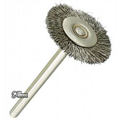 Щетка для гравера, диск d=20мм, хвостовик 3.2мм, сталь