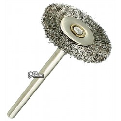 Щетка для гравера, диск d=22мм, хвостовик 3.2мм, сталь