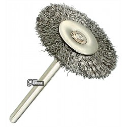 Щетка для гравера, диск d=25мм, хвостовик 3.2мм, сталь