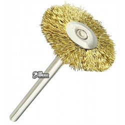 Щетка для гравера, диск d=22мм, хвостовик 3.2мм, латунь