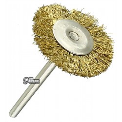 Щетка для гравера, диск d=25мм, хвостовик 3.2мм, латунь