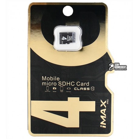 Карта памяти 4Gb MicroSD iMAX Class 10