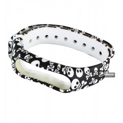 Браслет для Xiaomi MiBand 2, с узором черепа