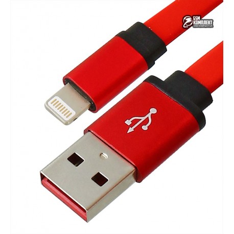Кабель Lightning - USB, плоский, короткий, 23 см