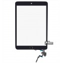 Тачскрин для планшета iPad Mini 3 Retina, с кнопкой HOME, с микросхемой , черный