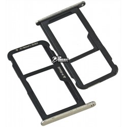 Тримач SIM-карти для Huawei P10, чорний, із тримачем MMC