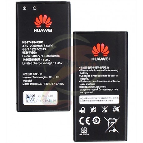 Аккумулятор HB474284RBC для Huawei Ascend Y625, Li-ion, 3,8 В, 2000 мАч