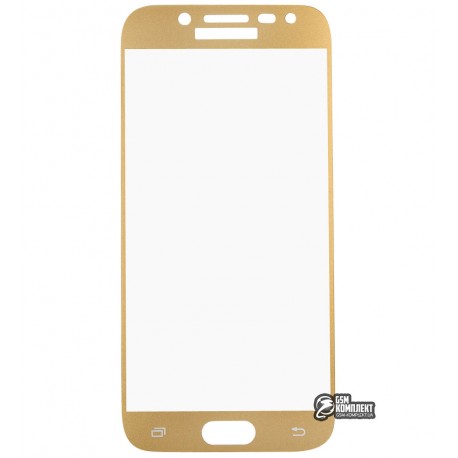 Закаленное защитное стекло для Samsung J530 Galaxy J5 (2017), 0,26 мм 9H, золотое