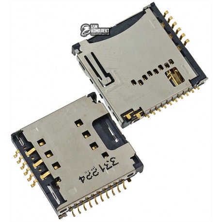 Конектор SIM-карти для LG GD310, GD580, KF350, з конектором карти пам'яті