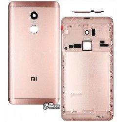 Задняя крышка батареи Xiaomi Redmi Note 4X, розовая, Original (PRC), с боковыми кнопками, MediaTek 4/64GB