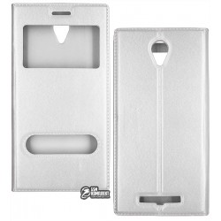 Чехол книжка с окошком для Xiaomi Redmi Note 2, белая