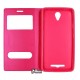Чехол книжка с окошком для Xiaomi Redmi Note 2, розовая