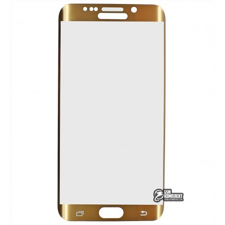 Закаленное защитное стекло для Samsung G928 Galaxy S6 Edge Plus, 0,3мм, 3D Glass, золотистое