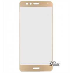 Закаленное защитное стекло для Huawei P10 Lite, 0,26 мм 9H, 2.5D, золотистое
