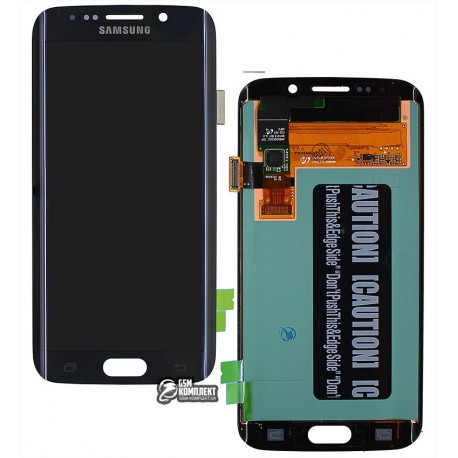 Дисплей для Samsung G925F Galaxy S6 EDGE, синий, с сенсорным экраном (дисплейный модуль), original (PRC)