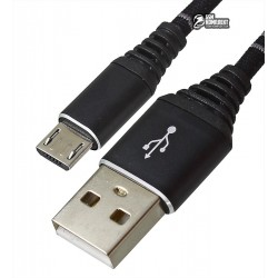 Кабель Micro-USB - USB, Joyroom S-L316 New Armour Series, круглый, в тканевой оплетке, 1 метр, черный, в металлическом боксе