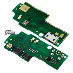 Шлейф для Huawei G750 Honor 3X, конектора зарядки, з компонентами