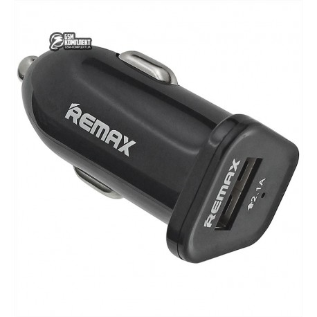 Автомобильное зарядное устройство REMAX, (USB выход 5V 2.1A), 12 В, универсальное пластиковая коробка