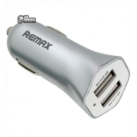 Автомобільний зарядний пристрій REMAX RCC204, (2 USB виходи 5V 2.4A), 12 В, універсальний