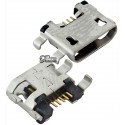 Конектор зарядки для Fly FS506, 5 pin, оригінал, micro-USB тип-B, 14030179