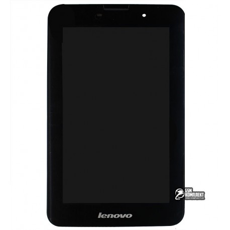 Дисплей для планшета Lenovo IdeaTab A1000, коричневий, с сенсорним екраном (дисплейний модуль), із рамкою, original