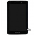 Дисплей для планшета Lenovo IdeaTab A3000, чорний, з рамкою, з сенсорним екраном (дисплейний модуль), оригінал