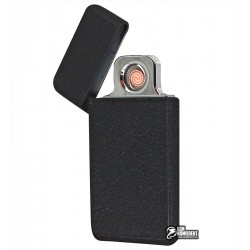 Зажигалка USB XT-4952 ultrraslim, электрическая, со спиралью, черная