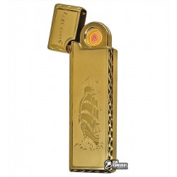 Зажигалка USB XT-4793, электрическая, со спиралью, золото