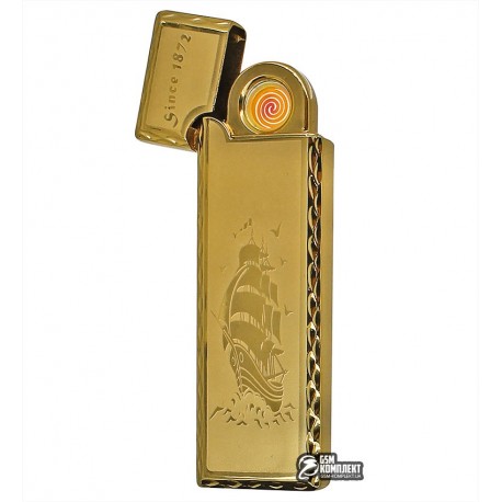 Зажигалка USB XT-4793, электрическая, со спиралью, золото