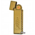 Зажигалка USB XT-4793, электрическая, со спиралью, Эйфелева башня, золото