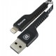 Кабель Lightning - USB, Baseus Confidant Anti-break, 2А, 1 метр, черный