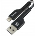 Кабель Lightning - USB, Baseus Confidant Anti-break, 2А, 1 метр, чорний