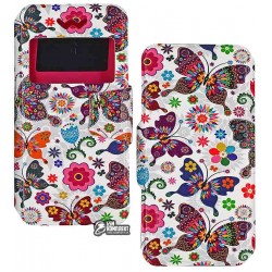 Чехол-книжка универсальная TOTO с окошком 4.0'-4.5' Light Butterfly