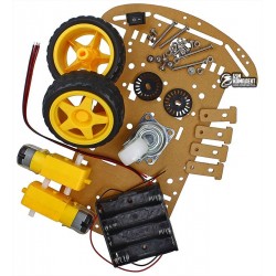 Автомобильное шасси 2WD с третьим пассивным колесом Автомобильное шасси 2WD с третьим пассивным колесом