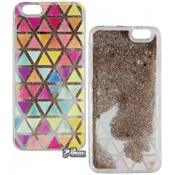 Чехол защитный для iPhone 6 / iPhone 6S, с плавающими блестками, пластиковый, стикеры