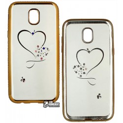 Чехол защитный для Samsung J530F Galaxy J5 2017, силиконовый, со стразами