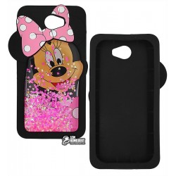 Чохол для Huawei Y5 II, силіконовий, з блискітками в рідини, Mickeu Mouse, чорний Чохол для Huawei Y5 II, силіконовий, з блискітками в рідини, Mickeu Mouse, чорний