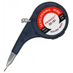 Лента-оплетка 2,5mm косичка для демонтажа ZD-181 в корпусе, длина 1,5м