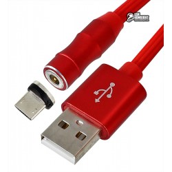 Кабель Micro-USB - USB, V8 360, magnetic adsorption, магнитный, прорезиненный