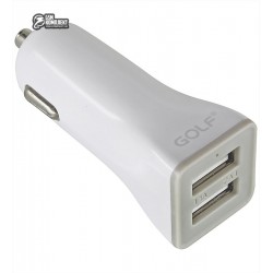 Автомобильное зарядное устройство Golf GF-C2, USB