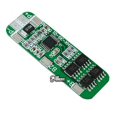 BMS Контроллер заряда-разряда для 3-х Li-Ion аккумуляторов 18650 HX-3S-01 6A Seiko 11.1-12.6V