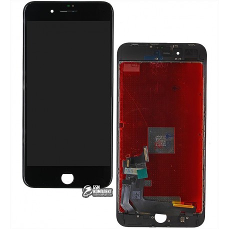 Дисплей iPhone 8 Plus, чорний, з сенсорним екраном (дисплейний модуль), China quality, Tianma