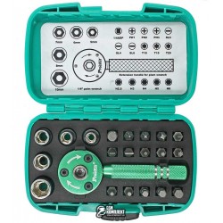 Набор гнездовой ключ с битами и насадками Pro'sKit SD-2319M, 22 элемента