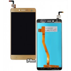 Дисплей для Lenovo K6 Note (K53a48), золотистый, с сенсорным экраном (дисплейный модуль)