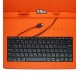 Универсальная книжка для планшета 9-10" Vellini, с MicroUSB клавиатурой, оранжевая