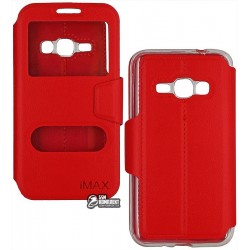 Чехол для Samsung J120 Galaxy J1 (2016), iMax, книжка, с окошком, кожзам
