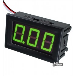 Вольтметр цифровой 0-30V встраиваемый зеленый, три провода