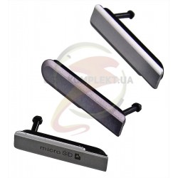 Боковая заглушка для Sony D5503 Xperia Z1 Compact Mini, полный комплект, черная